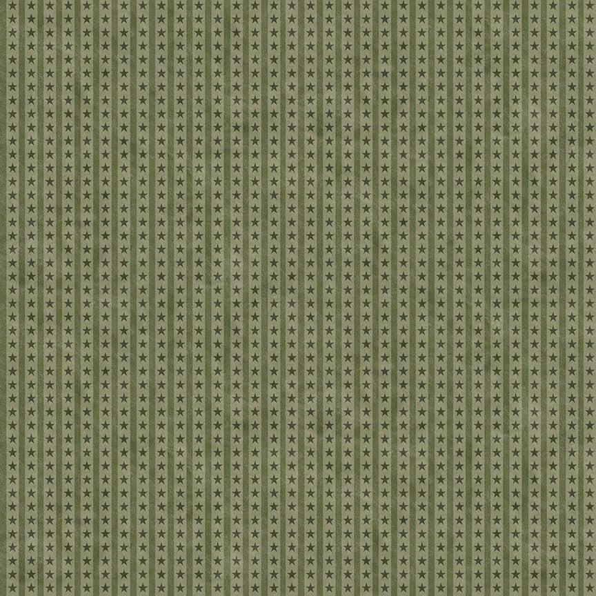 Northern Christmas - Stars Stripe in Green