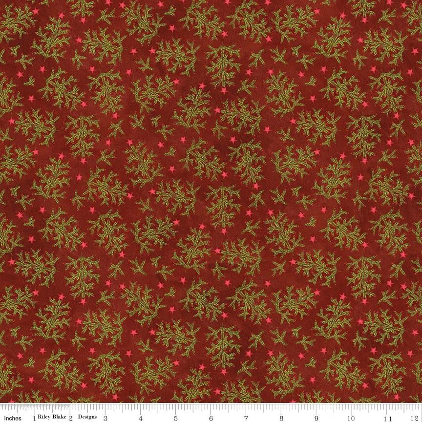 Northern Christmas - Whimsical Trees in Red