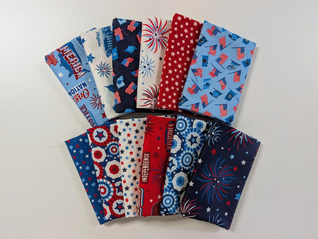 Patriotic 12 Fat Quarter Bundle