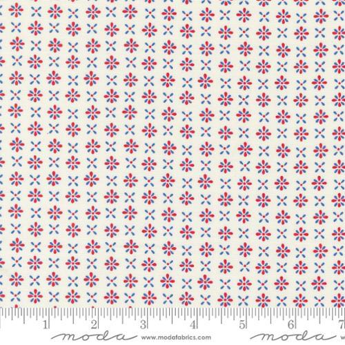 Red White Bloom Daisy White 56114 11 Moda #1 – The Sewing Gallery