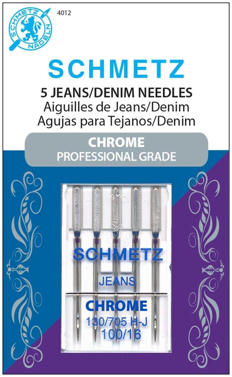 Schmetz Chrome Jeans/Denim Machine Needles 100/16 #4012
