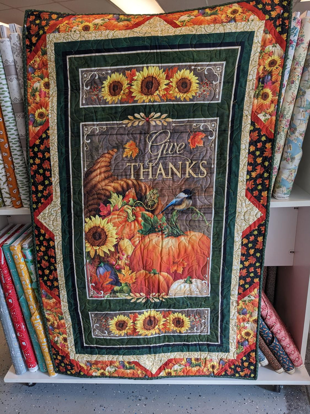 Store Sample Quilt Give Thanks Panel Quilt