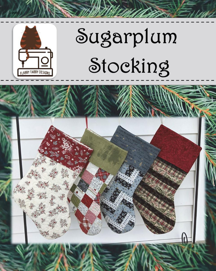 Sugarplum Stocking Pattern by Flabby Tabby Designs Quilted Christmas Stocking