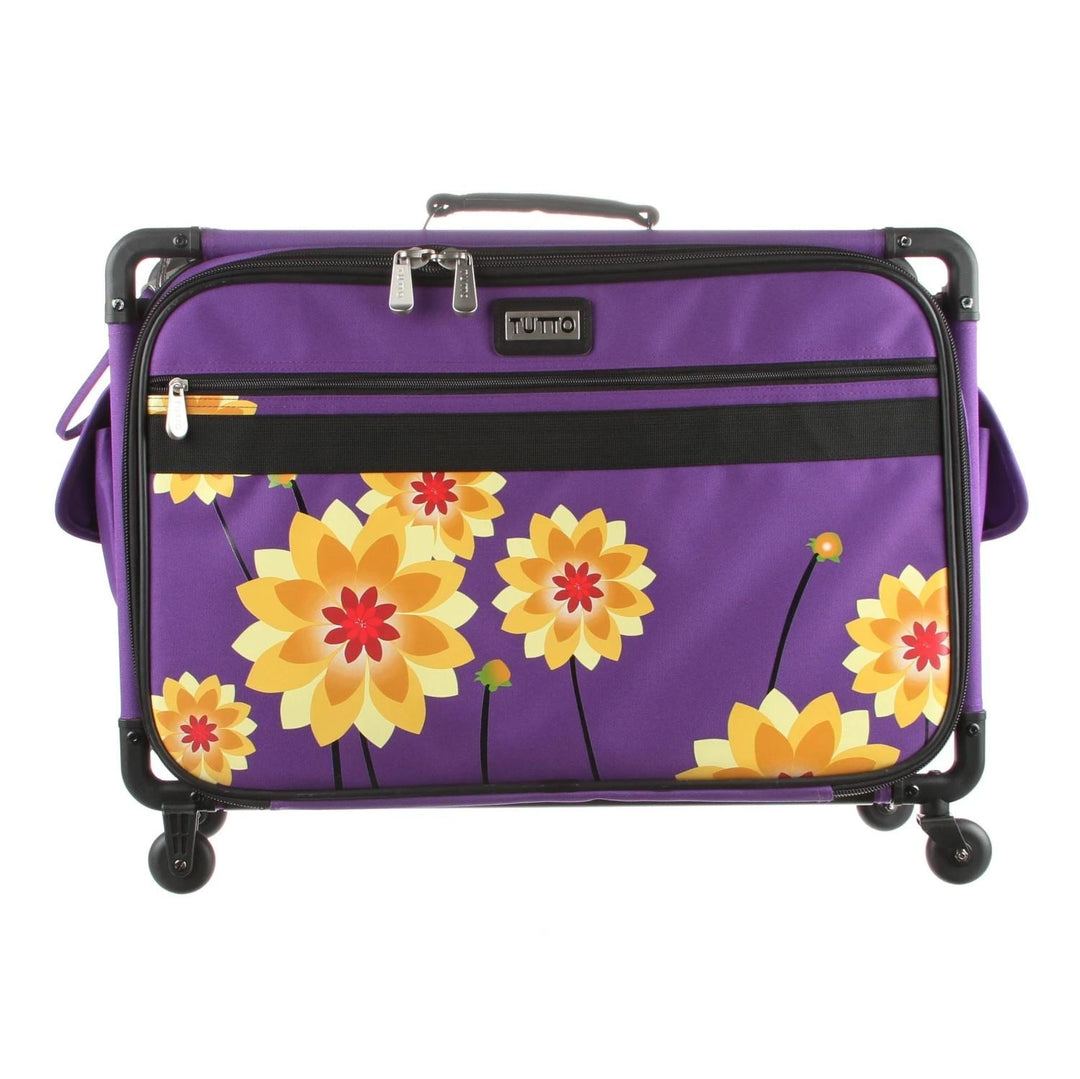 Tutto Sewing Machine Case On Wheels Large 21in Purple Dahlia