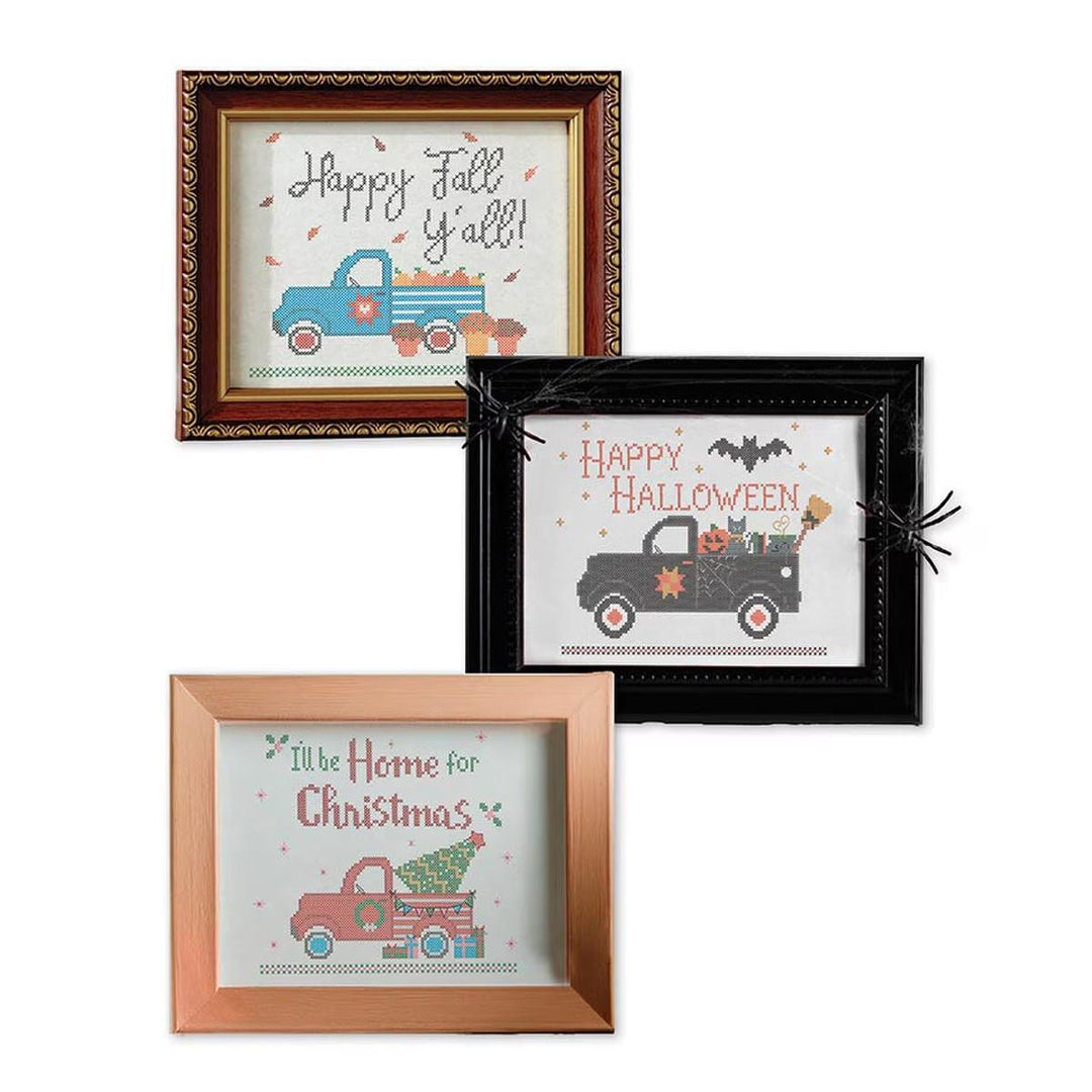 Vintage Holiday Trucks Vol. 1 - Digital Machine Embroidery Digital Files USB