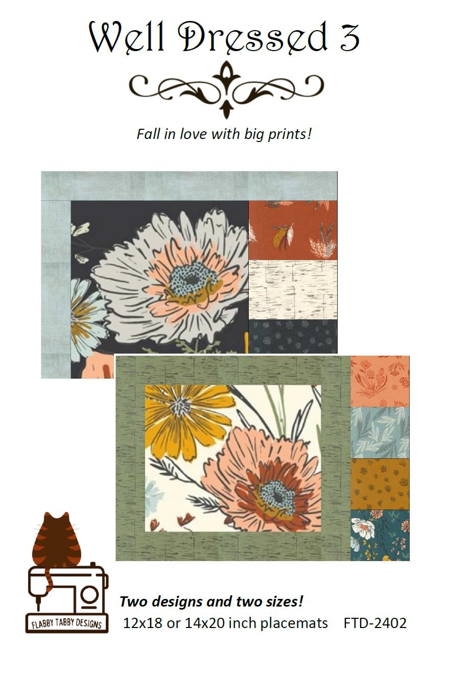 Well Dressed 3 Placemat Pattern by Flabby Tabby Designs