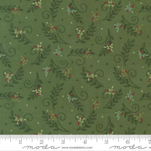 When Snow Falls - Tossed Greenery in Evergreen 56175 17 Moda