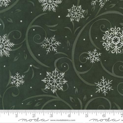 When Snow Falls - Swirling Snowflakes in Holly 56172 16 Moda