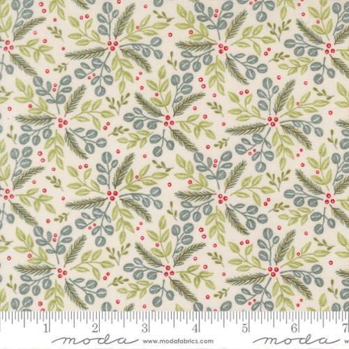 When Snow Falls - Winter Greenery in Snowy White 56174 11 Moda