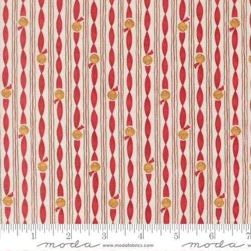 When Snow Falls - Jingle Bell Stripe in Snowy White 56176 11 Moda