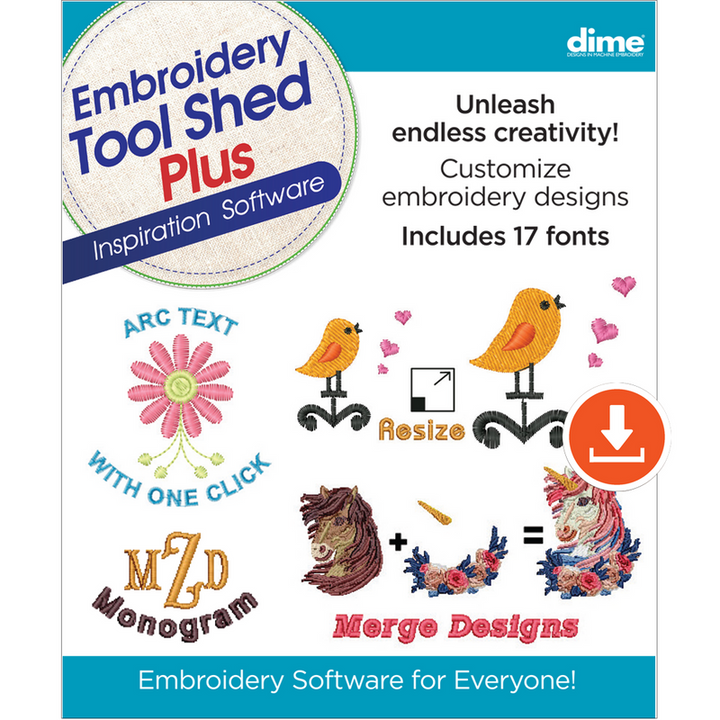 DIME Embroidery Tool Shed PLUS Software