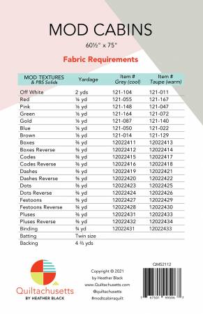 Mod Cabins Quilt Pattern - Easy!