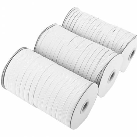 1/4 Braided  Flat White Elastic - The Sewing Gallery