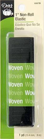 1" Black Elastic