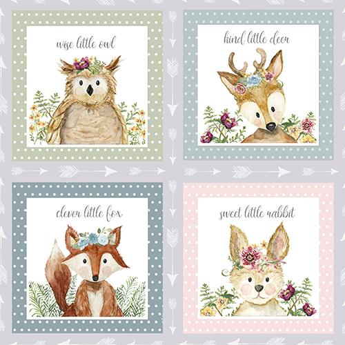 Forest Friends Patches Pink/Blue