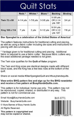 Star Spangled Quilt Pattern