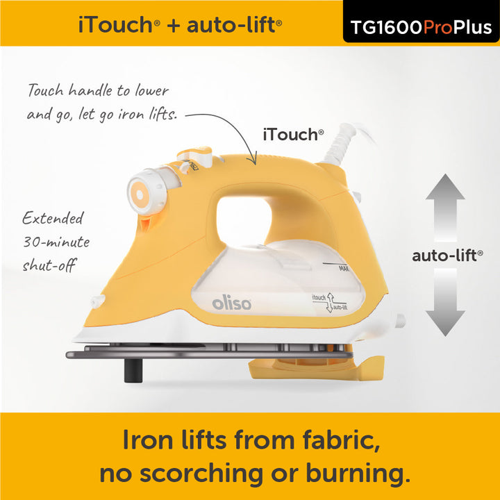 Oliso Smart Iron Pro Plus in Yellow TG1600ProPlus