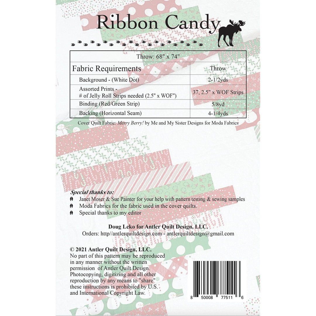 Ribbon Candy Quilt Pattern for Jelly Rolls