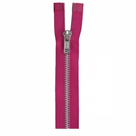 Aluminum Closed Fashion Zipper 7in Red Rose - The Sewing Gallery