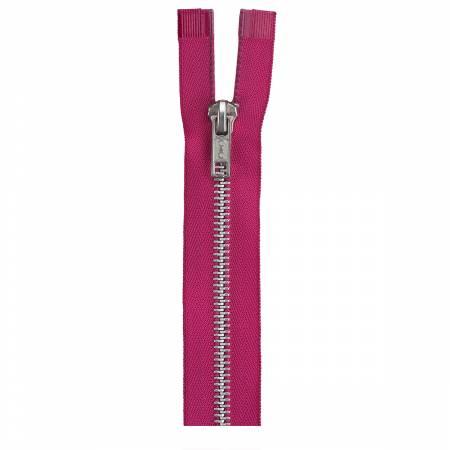 Aluminum Separating Fashion Zipper 24in Red Rose - The Sewing Gallery