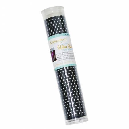 Applique Glitter Sheets, Black Polka Dot - The Sewing Gallery