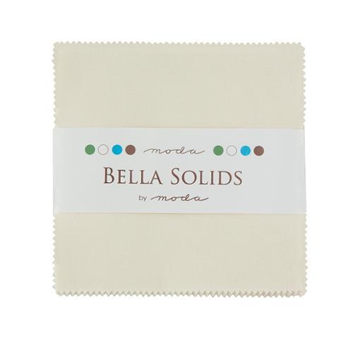 Bella Solids Charm Pack Ivory 9900PP 60 Moda Precuts#1