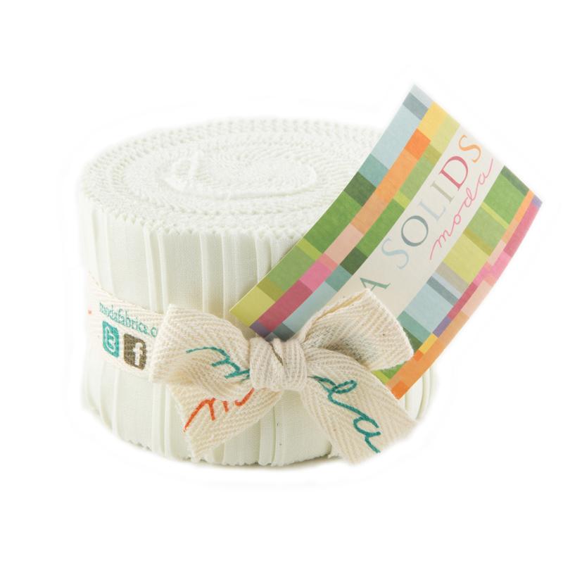 Bella Solids Junior Jelly Roll Porcelain - The Sewing Gallery