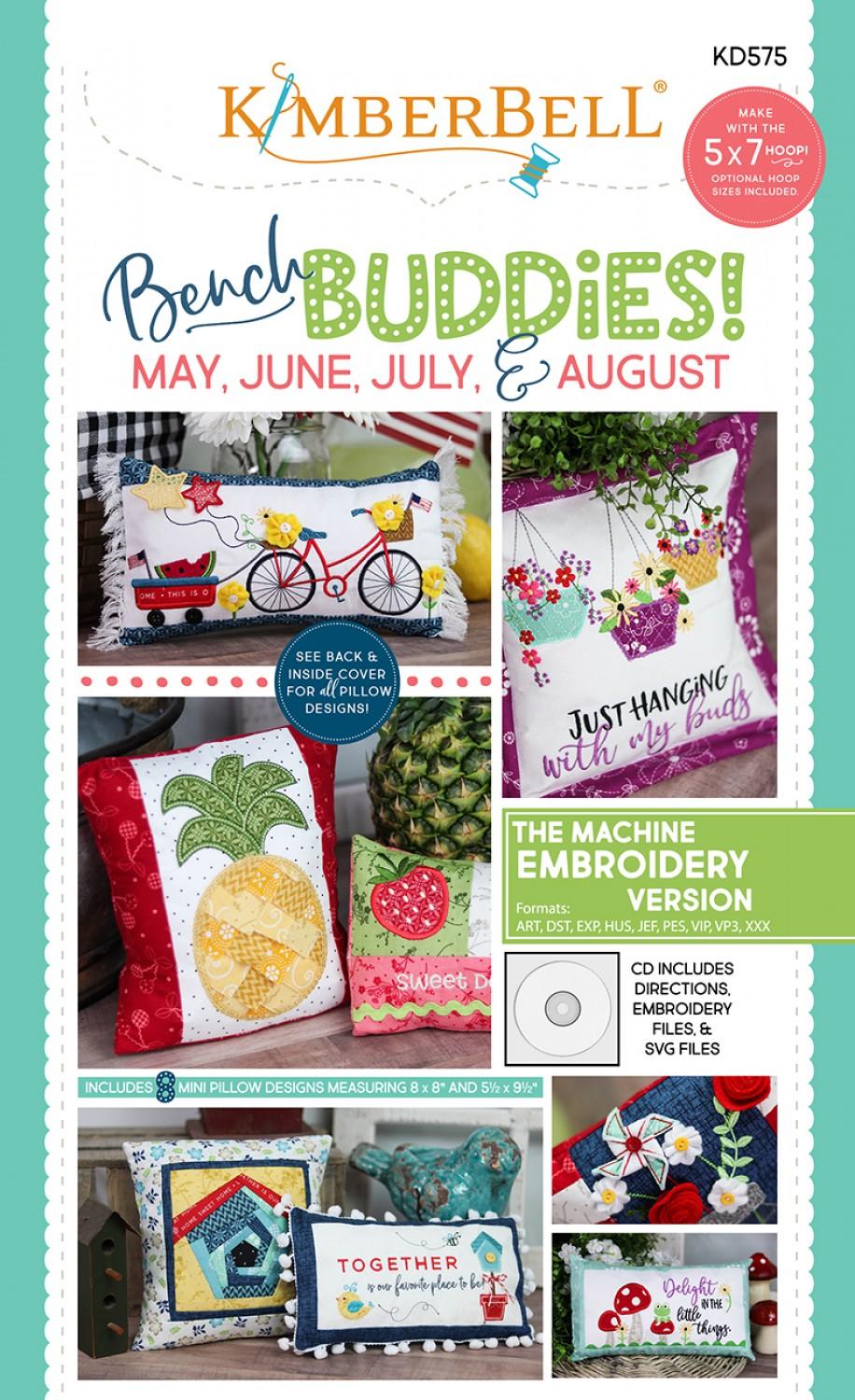 Bench Buddy Series May - August Machine Embroidery CD - The Sewing Gallery