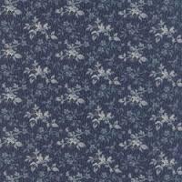 Blue Barn Prints Midnight with Small Flowers