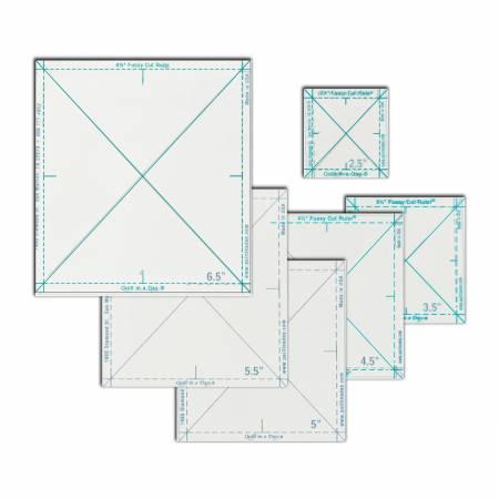 Complete Fussy Cut Ruler Set by Quilt in a Day