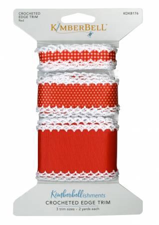 Kimberbell Crocheted Edge Trim Red