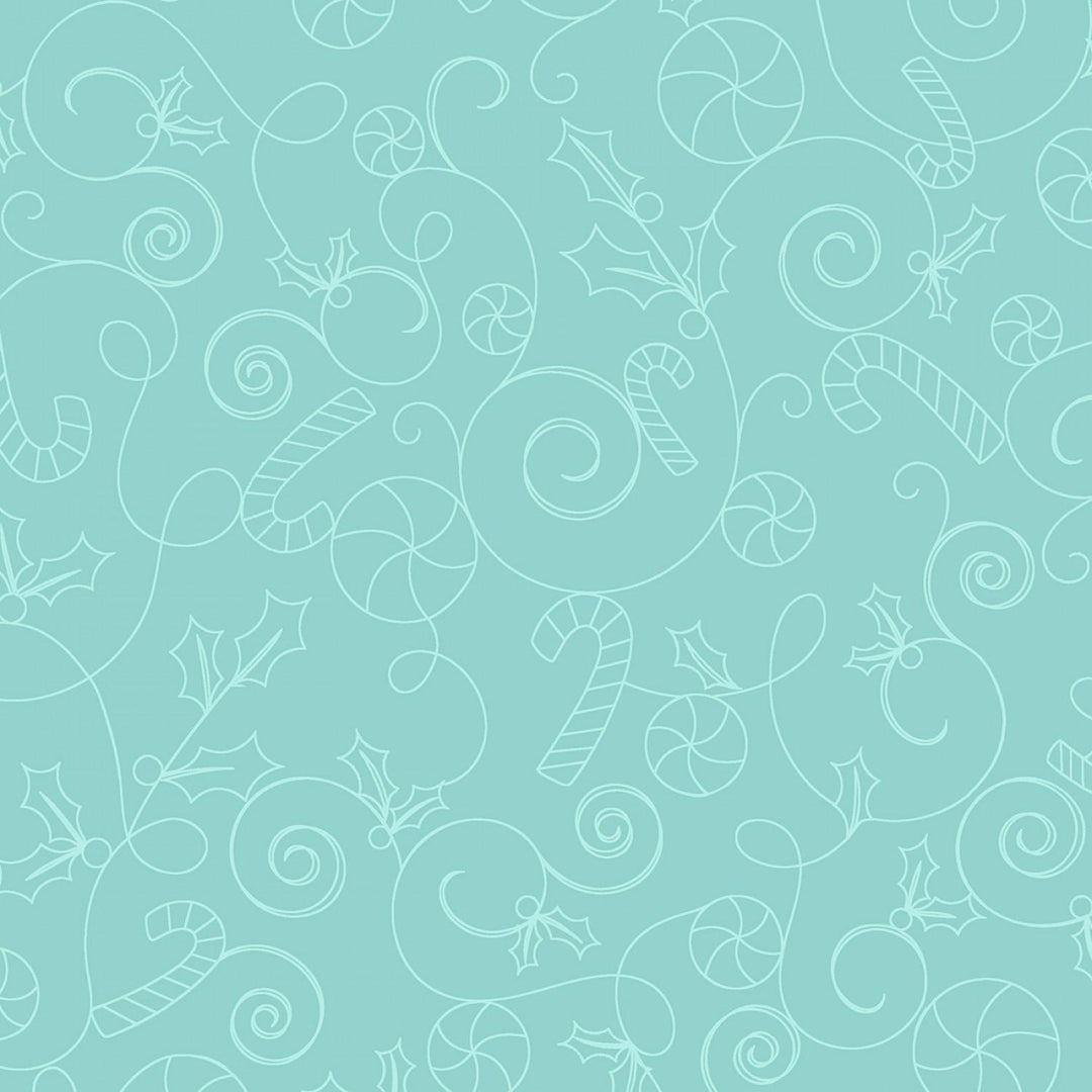 Cup of Cheer Aqua Candy Scroll Maywood Studio Kimberbell