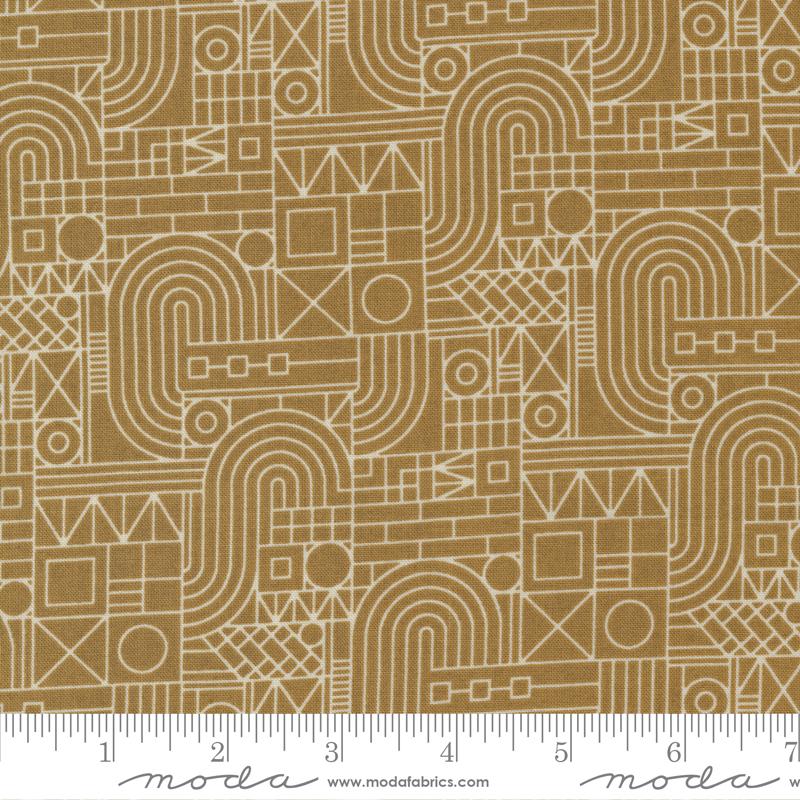 Decorum by Basic Grey Form Geometric Print in Caramel – The Sewing Gallery