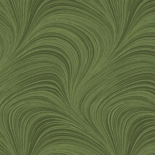 Fit For A Queen - 3 yard cut 108" backing Wide Wave Med Green