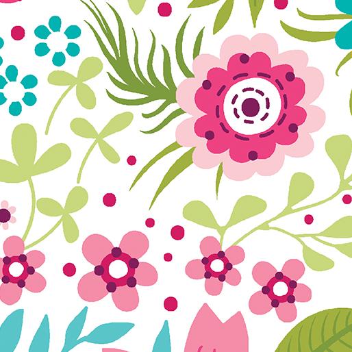 Fit For A Queen - 3 yard cut of 108" Backing - Wallflowers Vanilla