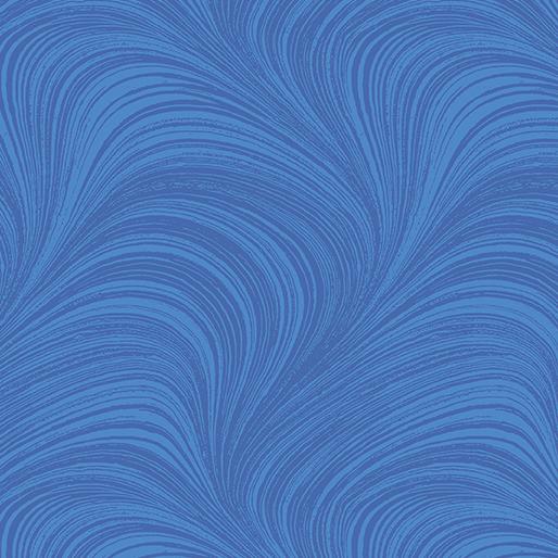 Fit For A Queen - 3 yards of 108" Backing Wide Wave Med Blue