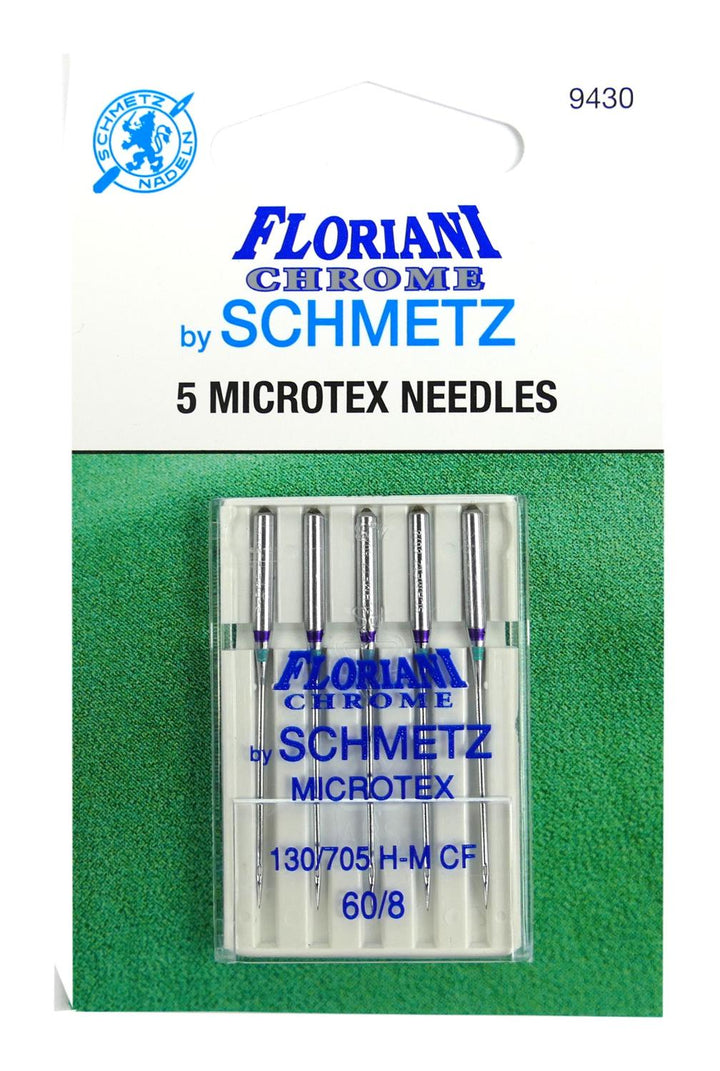 Chrome Microtex Schmetz Needle 5 ct, Size 60/8