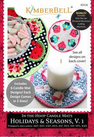 In-the-Hoop Candle Mats: Holidays & Seasons, Volume 1 - The Sewing Gallery
