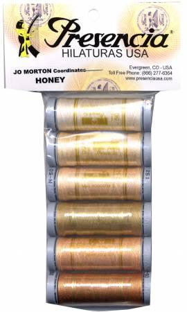 Jo Morton Thread 50wt Sampler 3750 HONEY Presencia - The Sewing Gallery