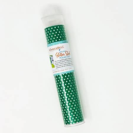 KDKB152 Glitter Green Polka Dots - The Sewing Gallery