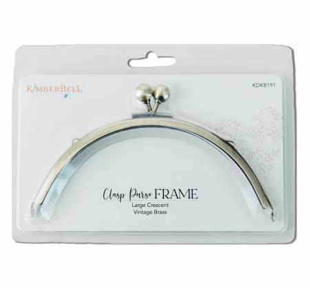 Large Crescent Clasp Purse Frame Vintage Brass - The Sewing Gallery