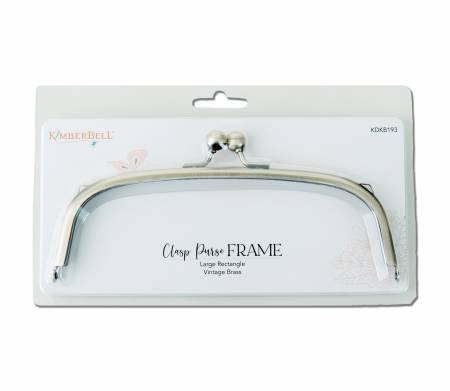 Large Rectangle Clasp Purse Frame Vintage Brass - The Sewing Gallery