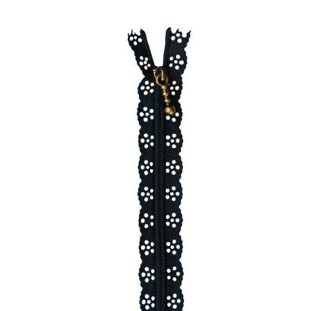 Lace Zipper 14in Navy
