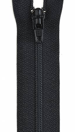 Lightweight Polyester Coil 1-Way Separating Zipper 16in Black - The Sewing Gallery