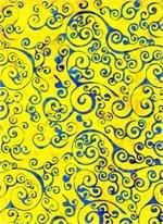 Memos from Athena Batik 4108 Yellow and blue