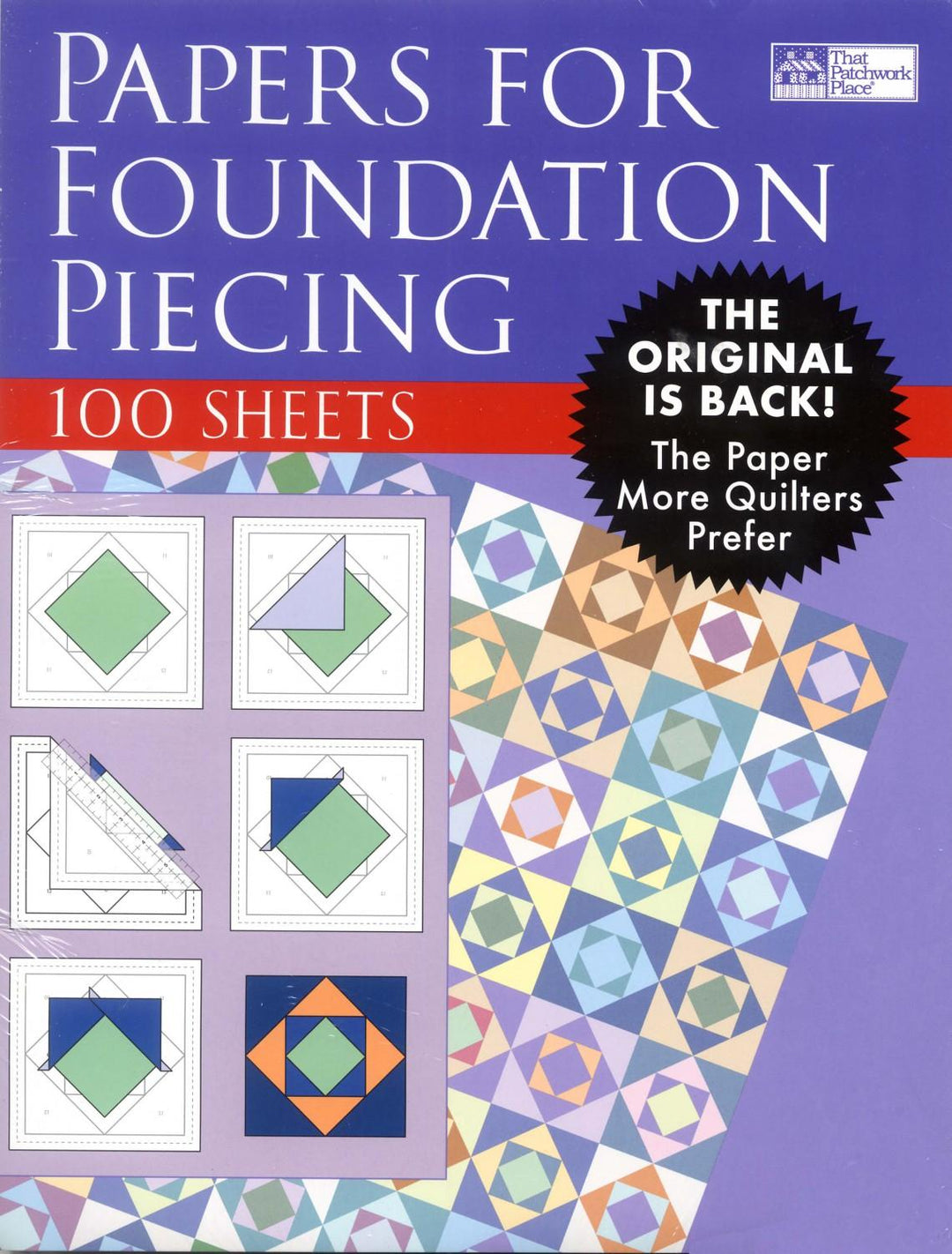 Papers for Foundation Piecing 100 sheets Patchwork Place