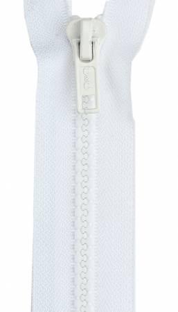 Parka Polyester 2-Way Separating Zipper 48in White - The Sewing Gallery