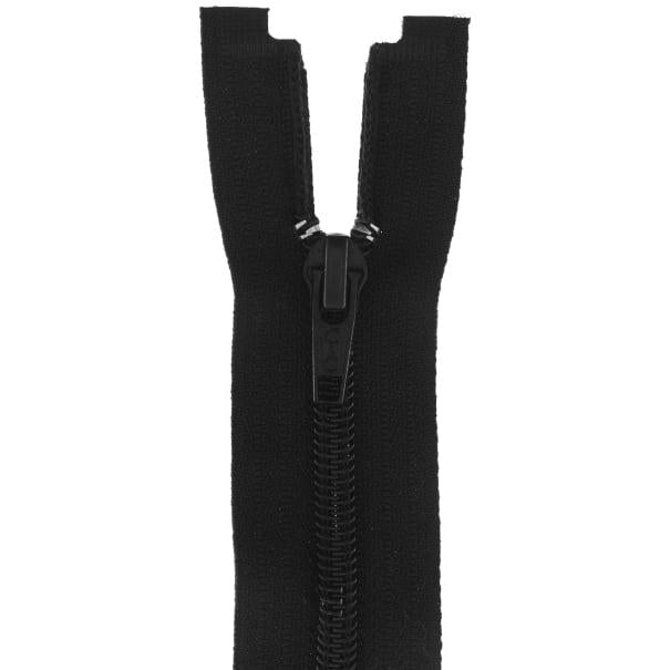 Polyester Coil 1-Way Separating Zipper 12in Black - The Sewing Gallery