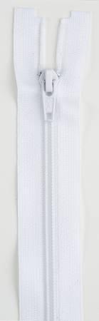 Polyester Coil 1-Way Separating Zipper 22in White - The Sewing Gallery