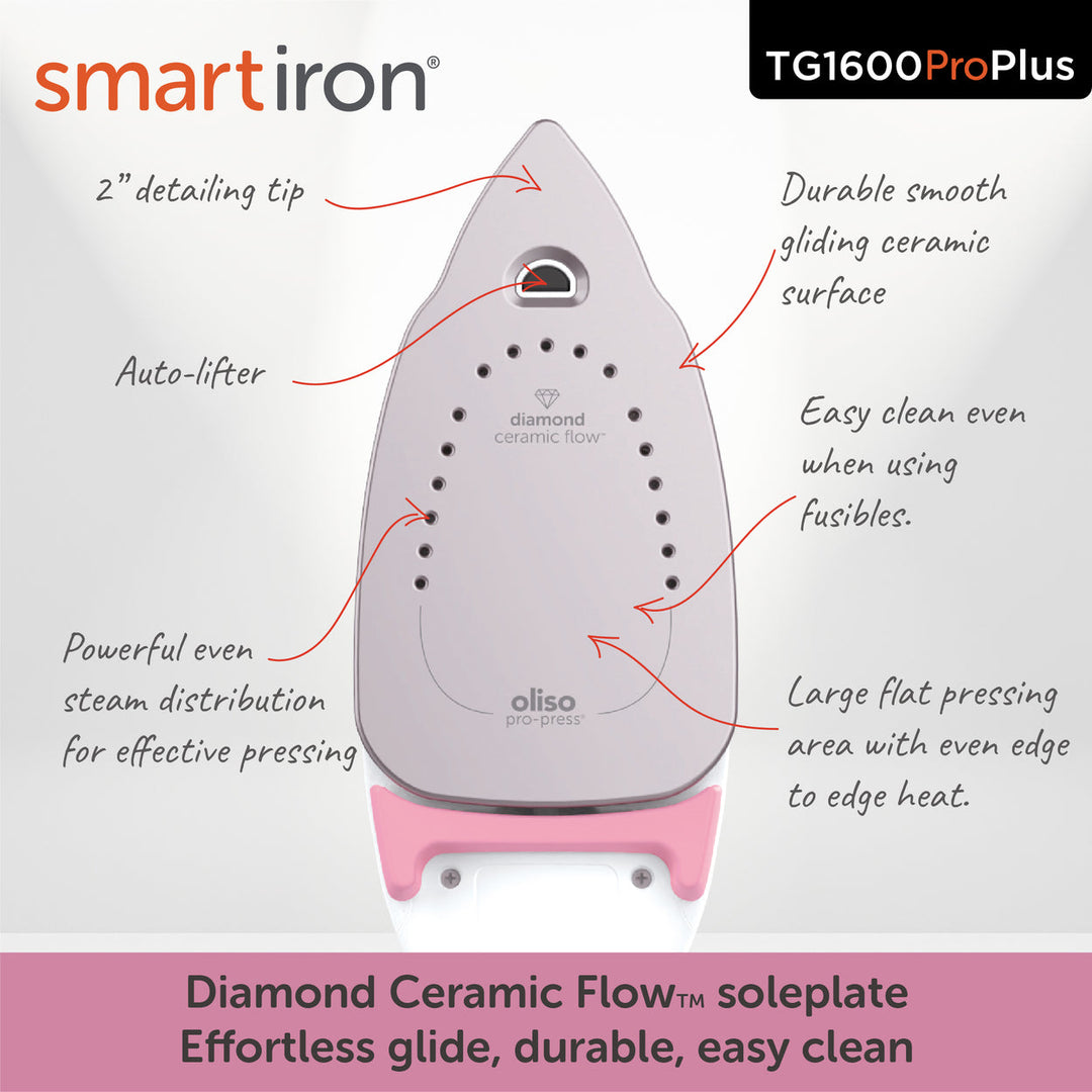 Oliso Smart Iron Pro Plus - Pink